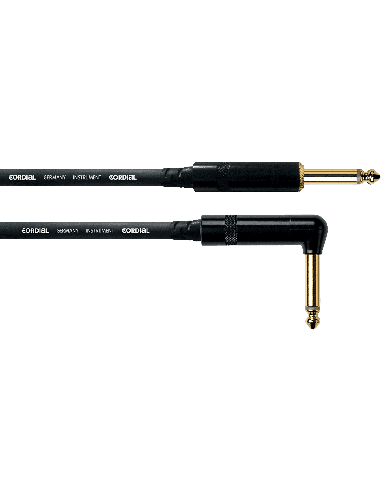 CORDIAL CCI 3PR – Jack droit mono 6.3mm / Jack coudé mono 6.3mm