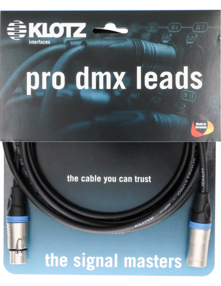 KLOTZ LX2-3X1K2-05.0 – Câble DMX professionnel LX2 5M