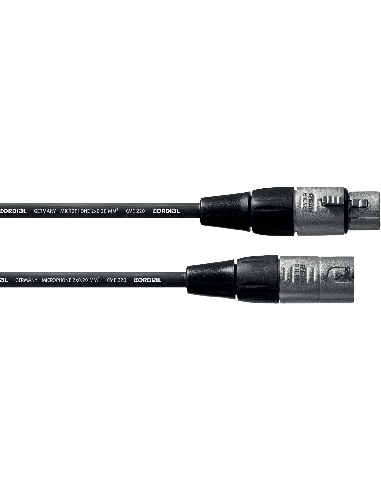 CORDIAL CFM2.5FM. CORDON SYMÉTRIQUE – Rean silver - XLR mâle/XLR femelle 2.5M