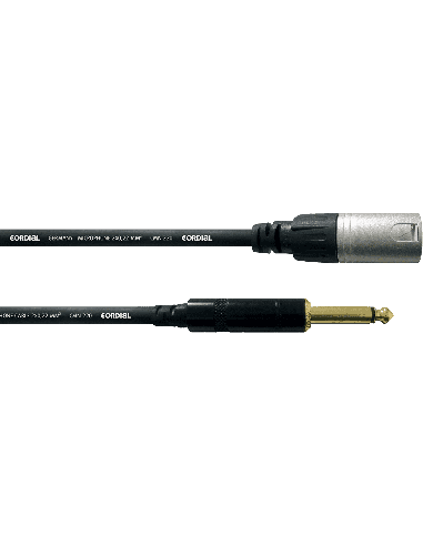 CORDIAL CCM5MP Cable audio XLR mâle/Jack mâle mono 5M