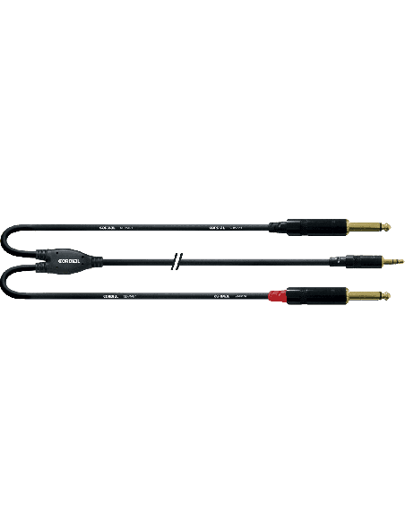 CORDIAL CFY3WPP – Cordon mini jack stéréo mâle/2 jacks mono mâle 3M