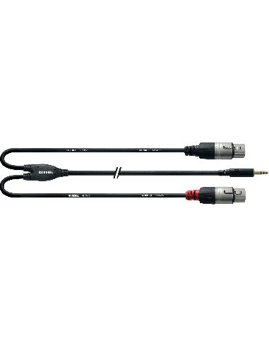 CORDIAL CFY3WFF – Cordon mini jack stéréo/2 XLR femelles 3M