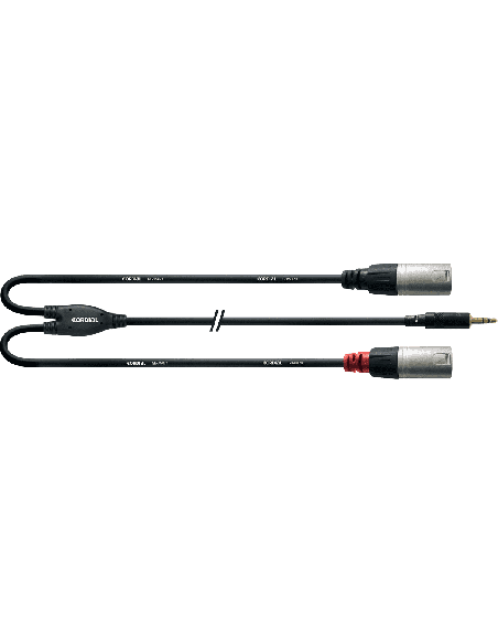 CORDIAL CFY3WMM – Cordon mini jack stéréo/2 XLR mâle - 3M