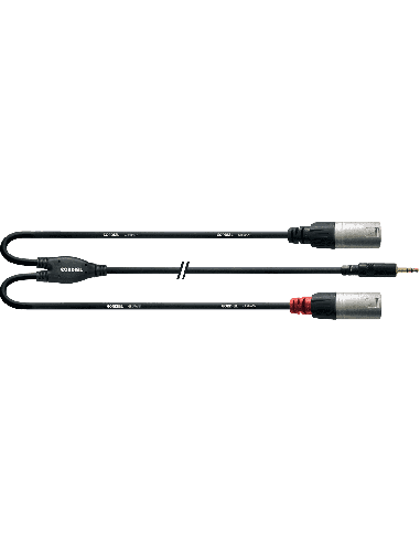 CORDIAL CFY1.8WMM – Cordon mini jack stéréo/2 XLR mâles 1.8M