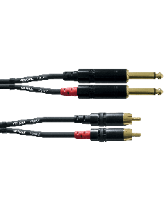 CORDIAL CFU1.5PC – Cordon 2 jacks 6.35 2 rca 1