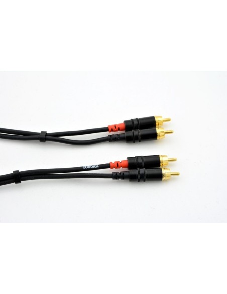 CORDIAL CFU1.5CC – Câble Bretelle Bretelle RCA / RCA dorées 1.5m