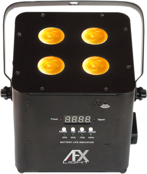 AFX LIGHT FREEPARQUAD BK Projecteur à led sur batterie