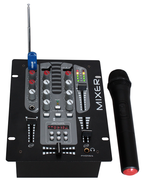 Table de mixage a 2 voies / 5 Canaux avec micro VHF