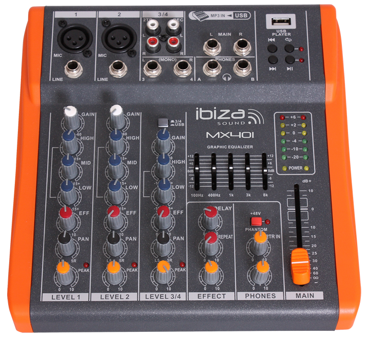 Table de mixage USB 4 zones 5 canaux - PDZM700