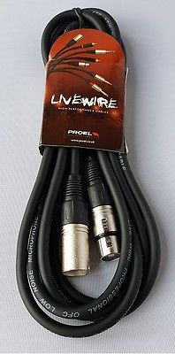 LIMEWIRE Cable XLR mâle vers XLR Femelle, 6m. Pour rallonge micro ou DMX