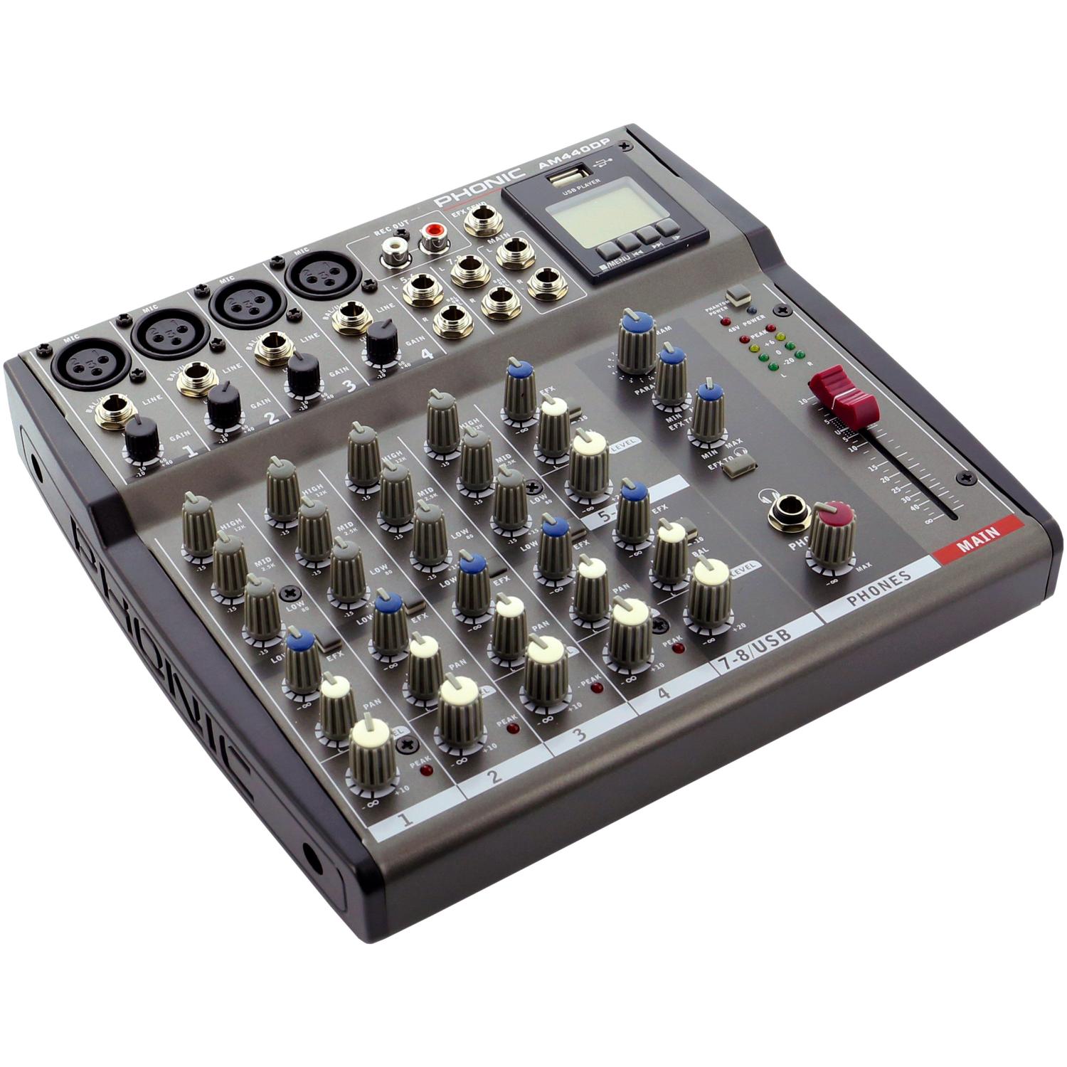 Phonic AM 440DP - Console de mixage analogique 8 voies
