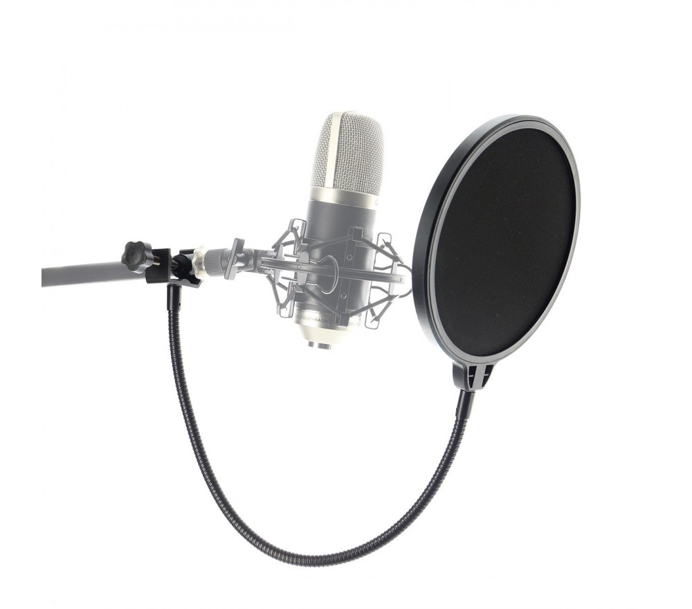 anti-éclaboussures accessoire pour pièces audio pro Filtre anti-pop pour microphone anti-eau prévention anti-éruption réseau noir 