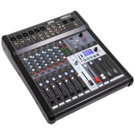 AFYH Tables de mixage de Studio, Table de mixage compacte Console de mixage  Audio 8 canaux avec Alimentation 48V USB Bluetooth pour système de mixage