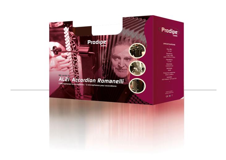 Prodipe - AL21 Romanelli accordeon - Pack de 3 micros pour accordéon