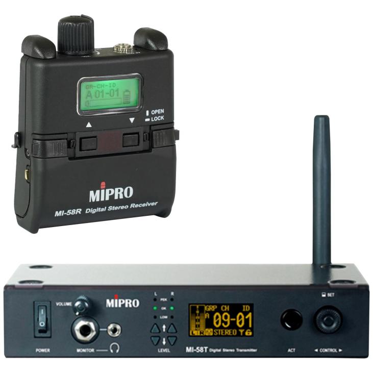 Mipro MI-58T + MI-58R - Système Ear Monitor chez Sonopro-Discount.com et Sonopro Les Mags Lorient Caudan et Vannes