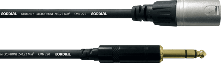 CORDIAL CFM6MV - Câble audio XLR mâle/Jack stéréo mâle 6M