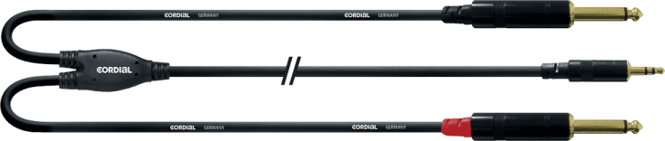 CORDIAL CFY1.5WPP. Câble mini jack stéréo / 2 jacks mono mâle 1.5M