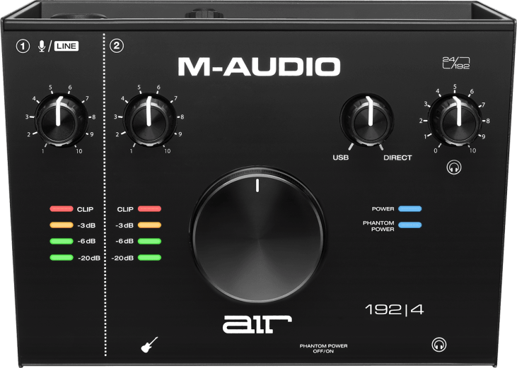 M-Audio AIR192X4 - Interface audio 2 entrées / 2 sorties chez Sonopro-Discount.com et Sonopro Les Mags Lorient Caudan et Vannes