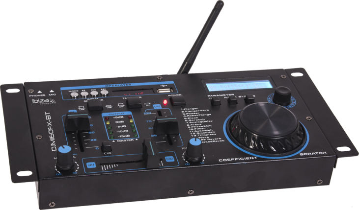 Ibiza DJM160fx-BT - Table de mixage 2 canaux avec DSP effets et USB/BT