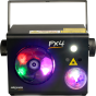 ALGAM LIGHTING FX-4 - Projecteur à effets 4-en-1 roue de gobos LED, Magic Ball, strob, laser rouge et vert